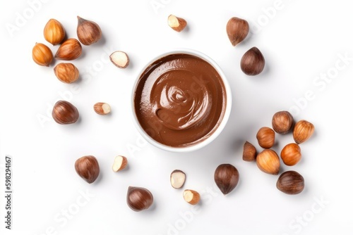 Tasty chocolate hazelnut. Generate Ai