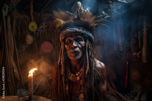 Voodoo shaman. Generate Ai