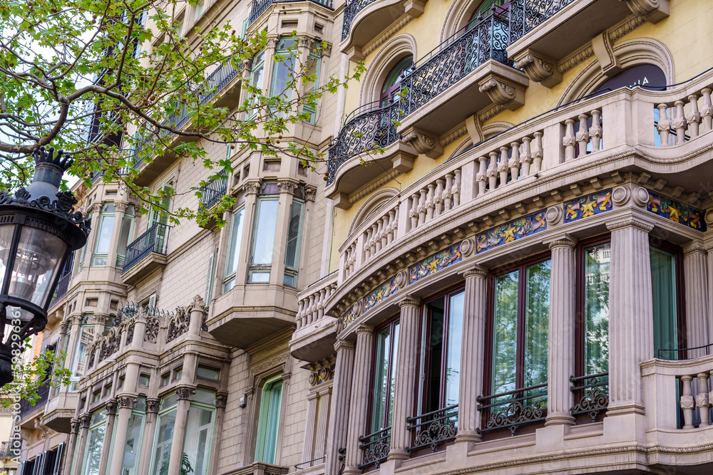 Explore the past in Barcelona and marvel at the stunning modernist palace facades, showcasing centuries of Spanish architecture.
