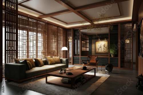 Chinese living room design decoration style