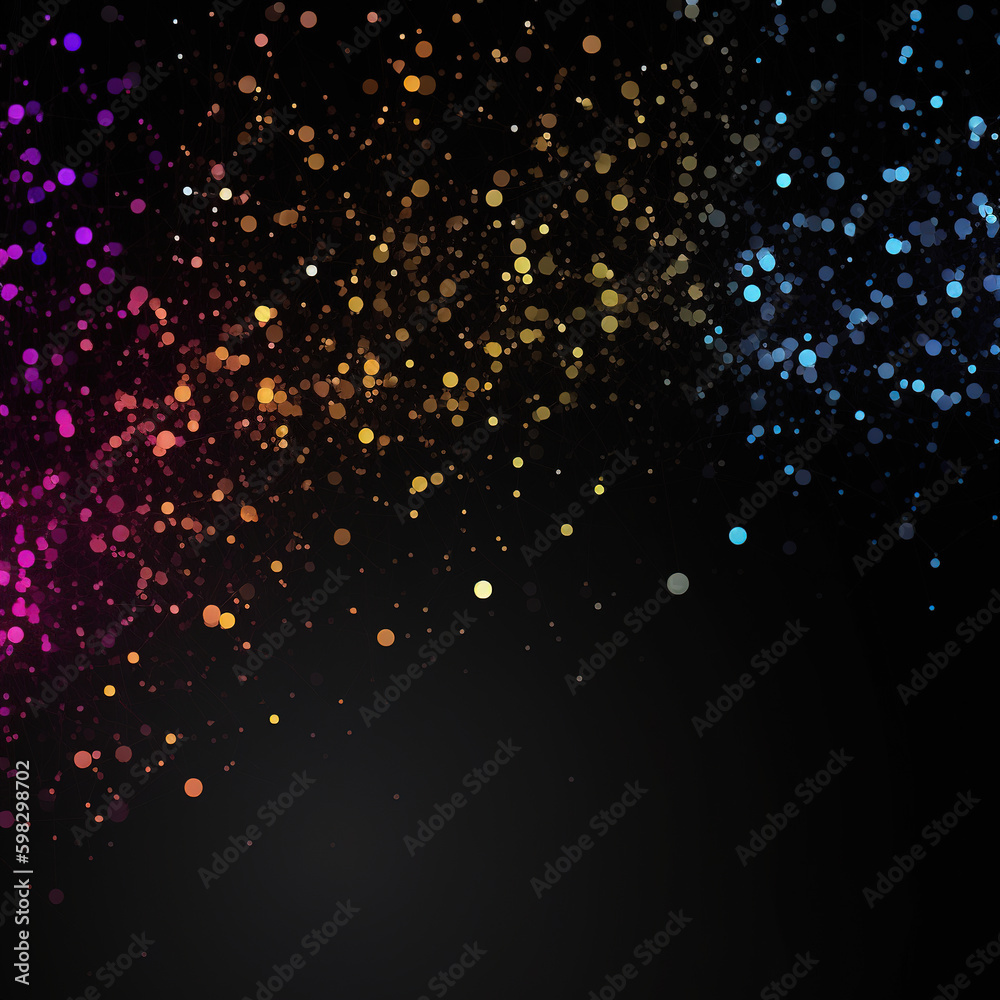 Color blurred light spots background map