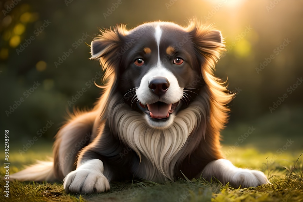 border collie puppy, ai generative. border collie puppy, ai generative.