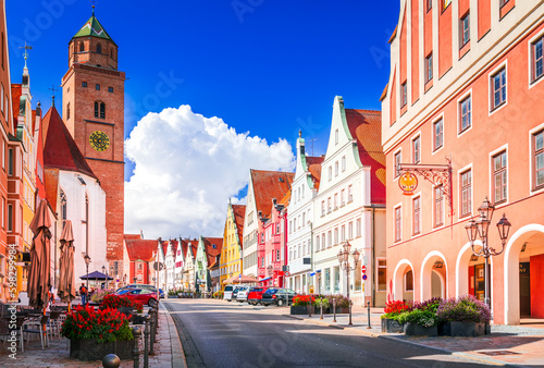 Donaworth, Germany. Romantic Road charming city in Bavaria, Swabia historical region.