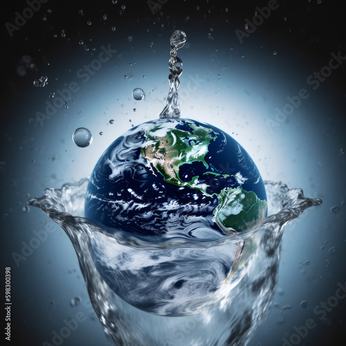 World Water Day Concept. Every Drop Matters. Saving water and world environmental protection concept- Environment day and earth day. AI generative