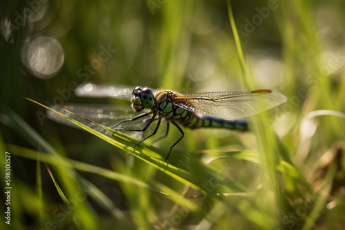 image of a dragonfly in the grass