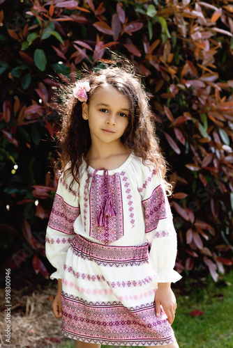 Pray for Ukraine. Stop war. Ukraines Independence Day. Constitution day. Ukrainian girl in embroidered shirt vyshyvanka. Ukrainians are against war.