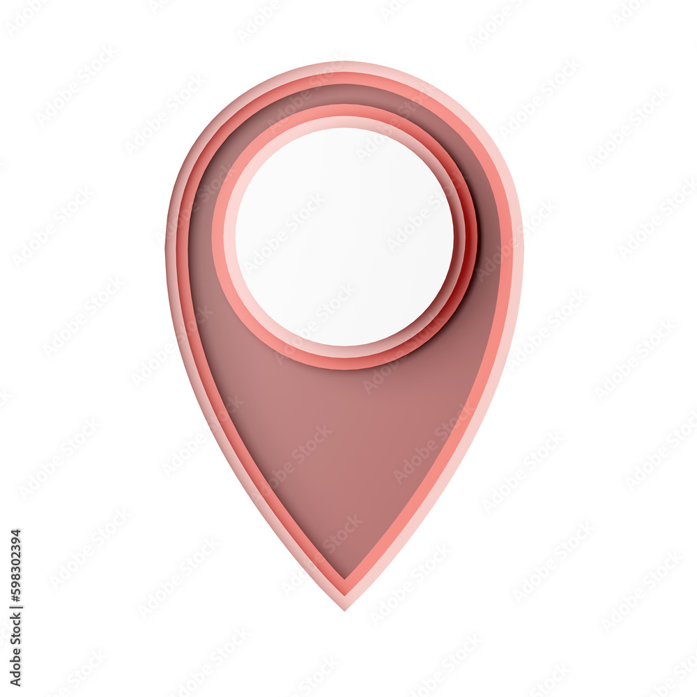 3d paper cut gps icon. 3d paper cut gps icon.