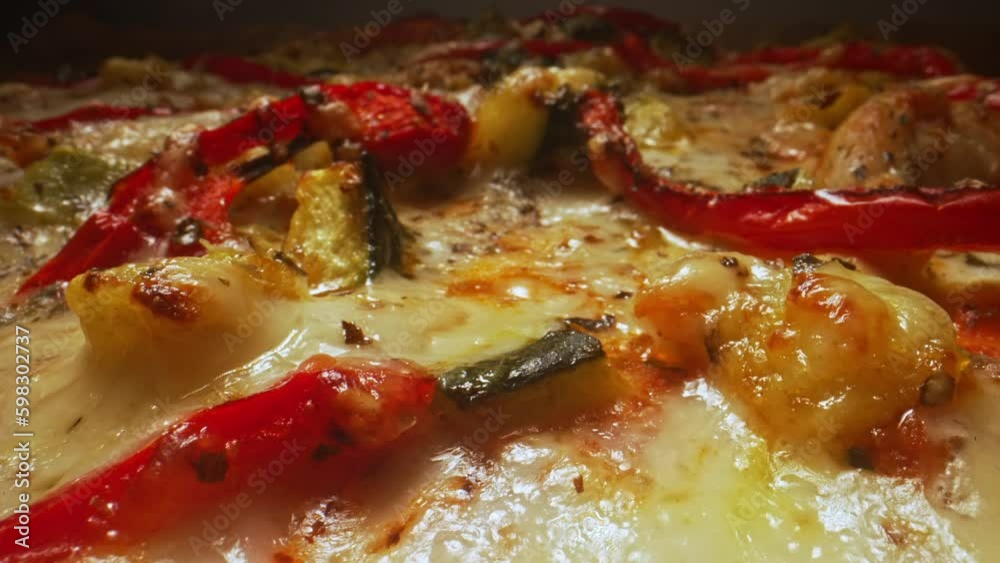 Homemade Pizza with zucchini and paprika. Homemade Pizza with zucchini and paprika.