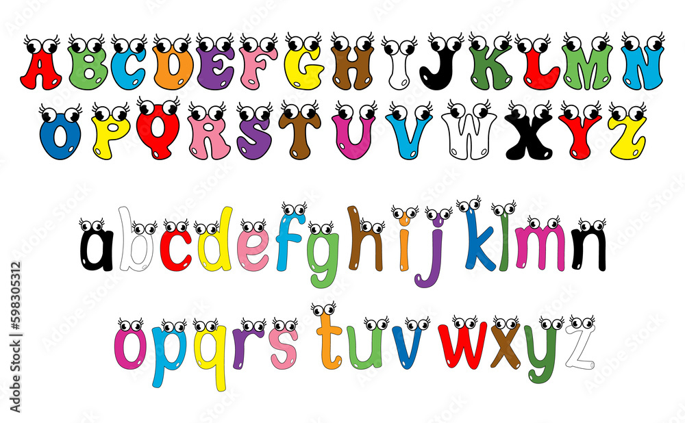 Alphabet Letter A to Z Upper lower case colorfull of vector. Alphabet Letter A to Z Upper lower case colorfull of vector.