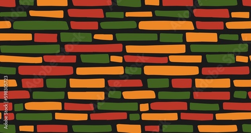 Multi-colored tiles as a background, texture. Brick pattern.
