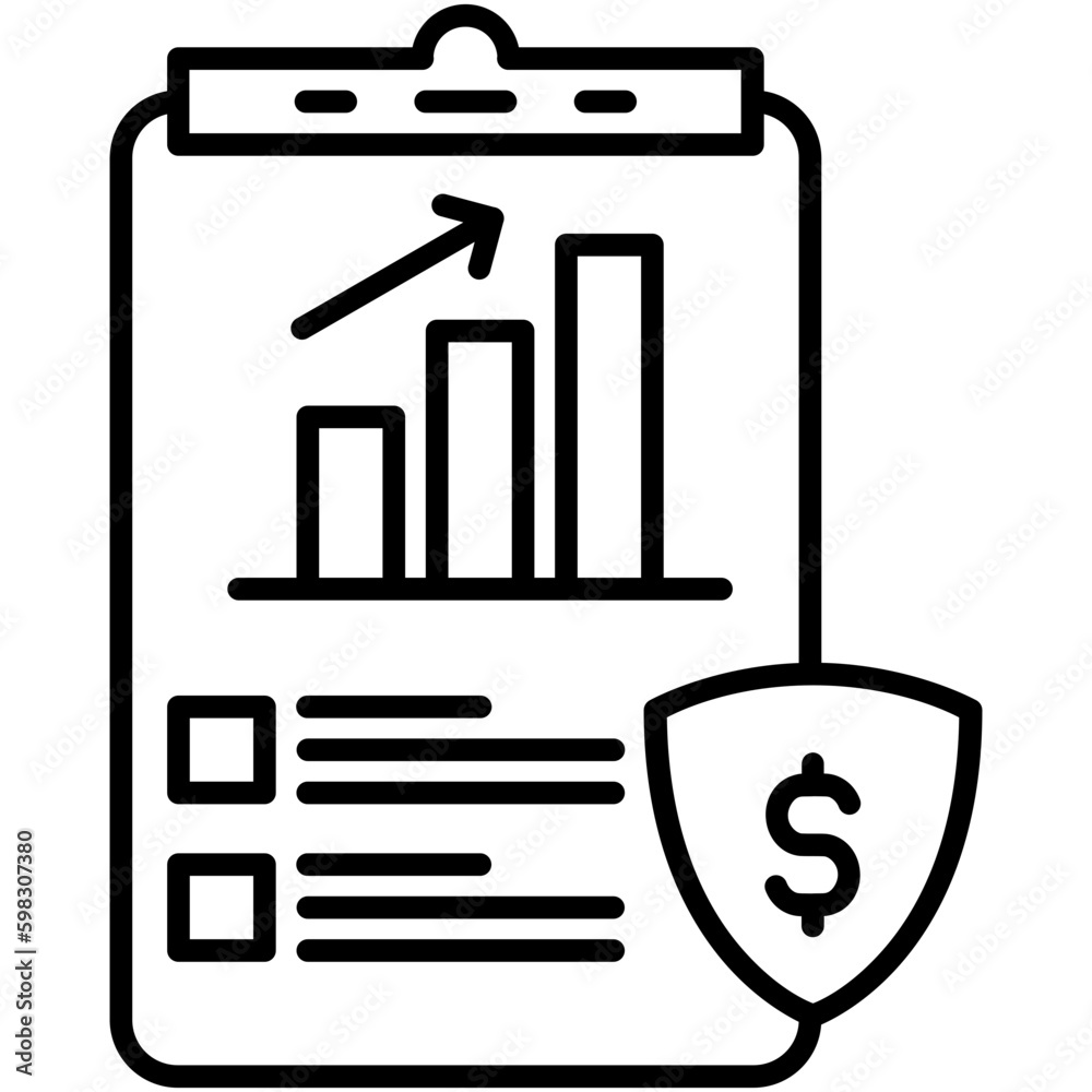 Money plan Icon. Pension Fund Plan Symbol. Line Icon Vector Stock Money plan Icon. Pension Fund Plan Symbol. Line Icon Vector Stock