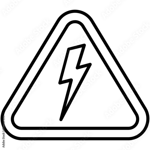 Electricity ban Icon. Power Outage Symbol. Line Icon Vector Stock 