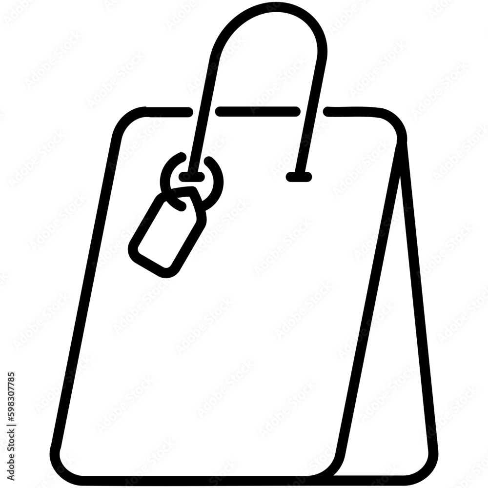 Bag Icon. Online Store Retail Symbol. Line Icon Vector Stock Bag Icon. Online Store Retail Symbol. Line Icon Vector Stock