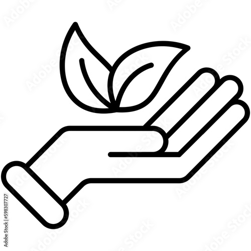 sustainable icon. bio recycling leaves symbol. line icon vector stock