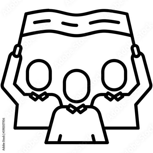 public icon. government people election symbol. line icon vector stock