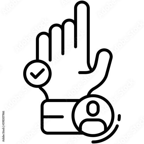 vote icon. government public election symbol. line icon vector stock