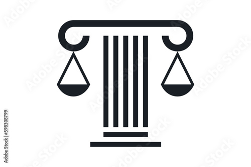 scale of justice law firm logo template