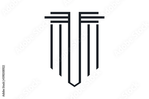 Law legal logo design vector