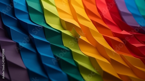 rainbow paper art  Generative AI
