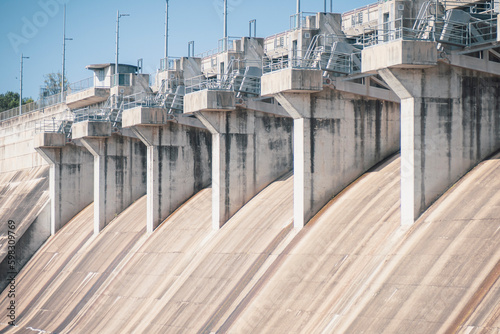 Australia, Queensland, Warwick, View of concrete hydroelectric dam photo