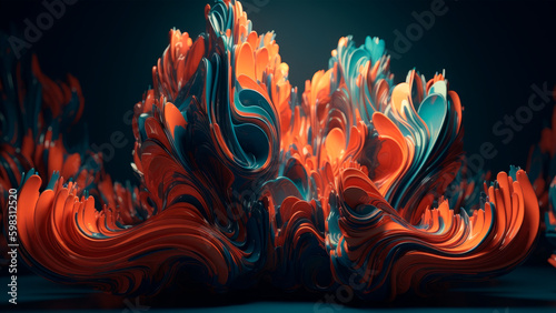 Wallpaper abstract 3d render 02 Ai Generated
