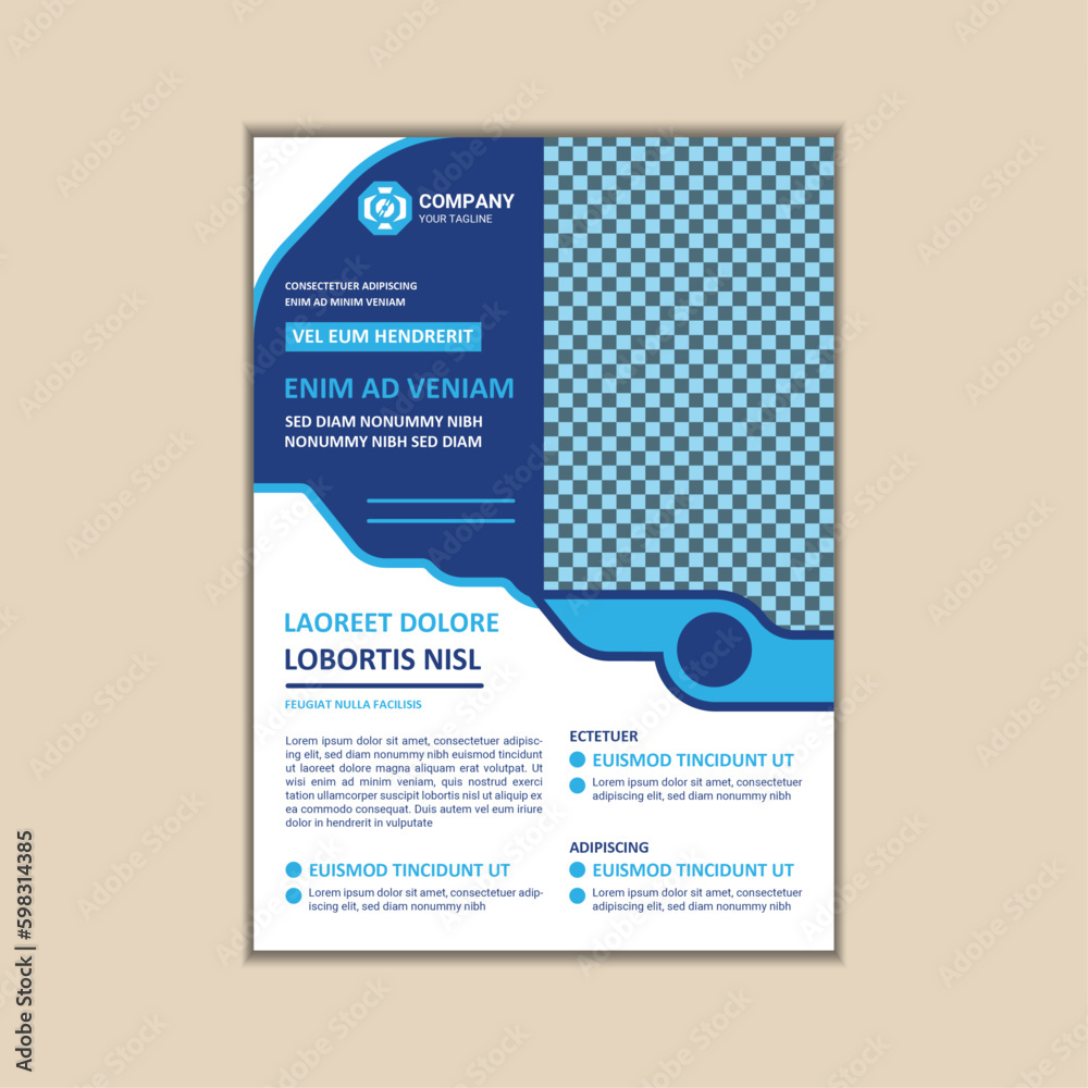 Fototapeta premium Creative Corporate Business Flyer Design Template