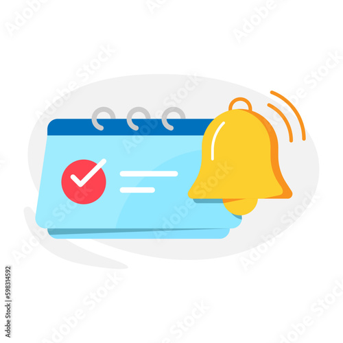 reminder or notification has been successfully set concept illustration flat design vector eps10. modern graphic element for landing page, infographic, icon