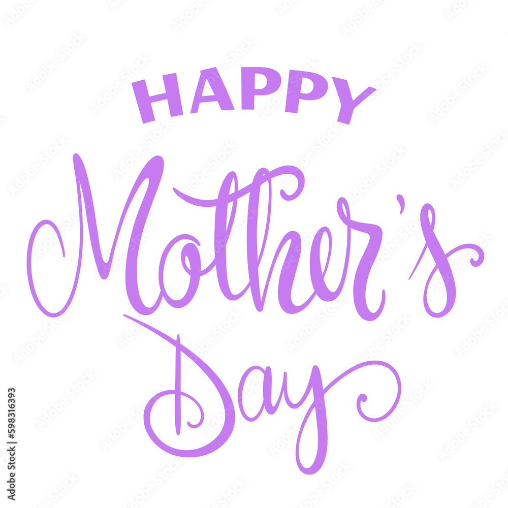 Happy Mother's Day elegant lettering for Mother's Day background