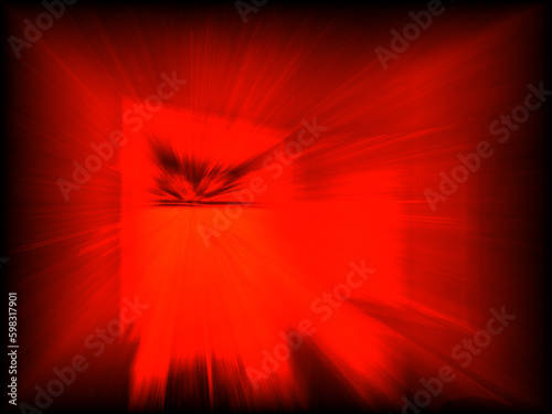 Photos An abstract digital effect radiates from an open view of a modern implosion, heating the exterior with a bright red glow