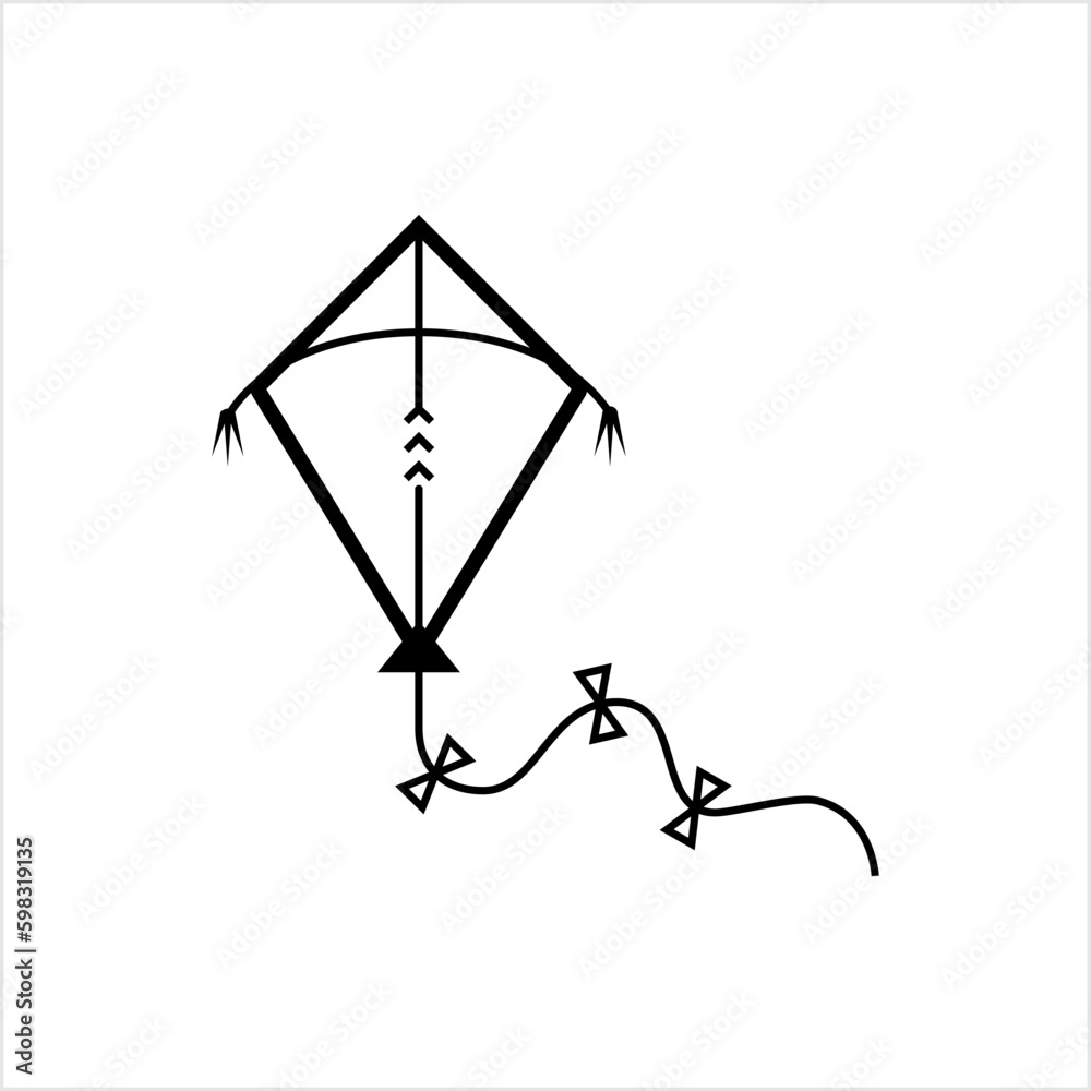 Kite Icon, Paper Flying Kite, Sport Icon