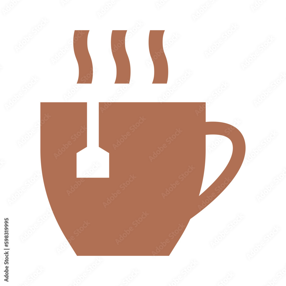Hot Coffee Cup Logo Icon. Coffee Mug with Steam. 