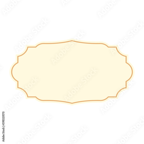Beige Vintage Label Frame