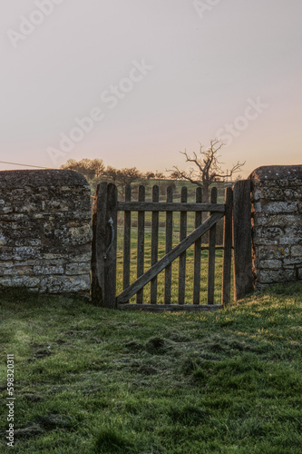 view behind a wooden fence