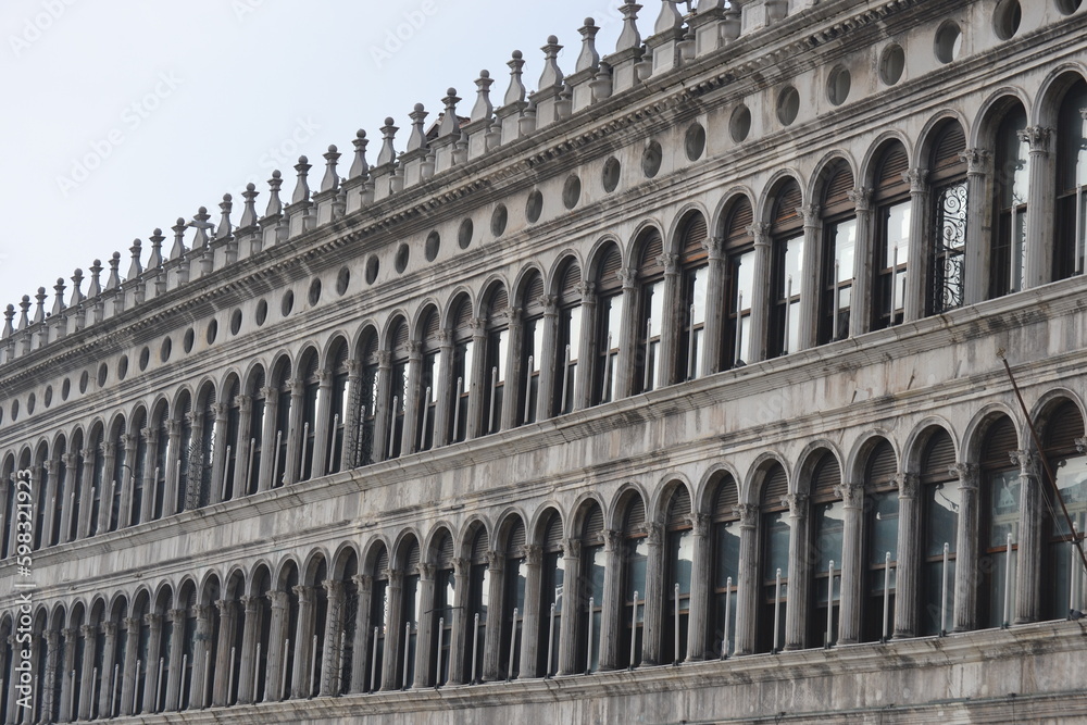 Facade of a famous building in intra Italy San Marco square in Venice