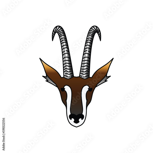 set of goat head vector isolated on white background. animal, goat, goat head, farm, zoo, nature, livestock, wild, wildlife, mascot, meat, horn, black, white, sticker, clipart, vector illustration