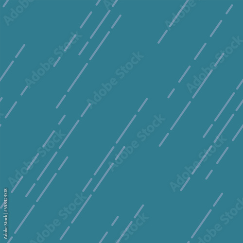 雨のシームレスパターン　ブルー