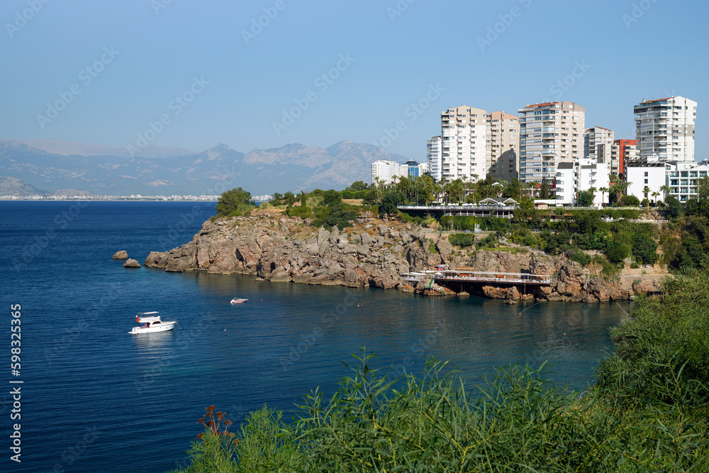 The central part of the coast within the city of Antalya, Turkey 