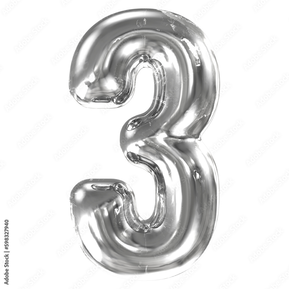Number Glass 3D Render Number Glass 3D Render
