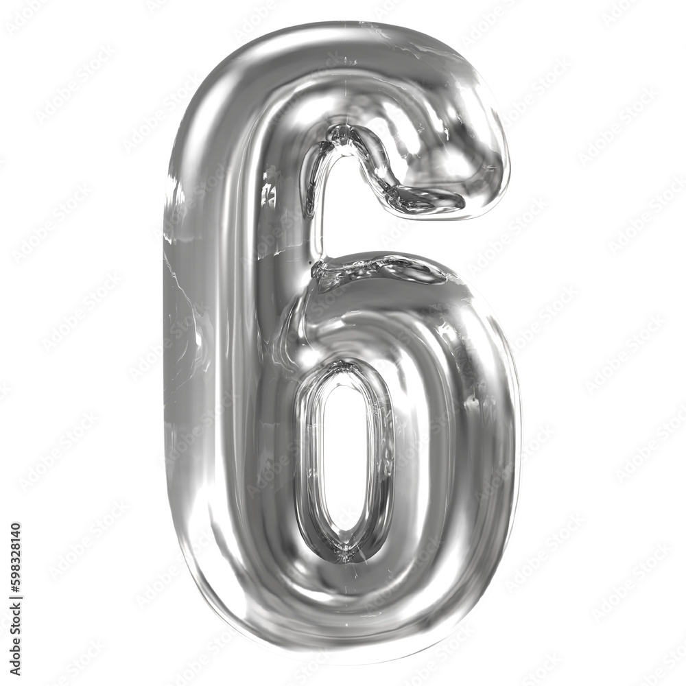 Number Glass 3D Render Number Glass 3D Render