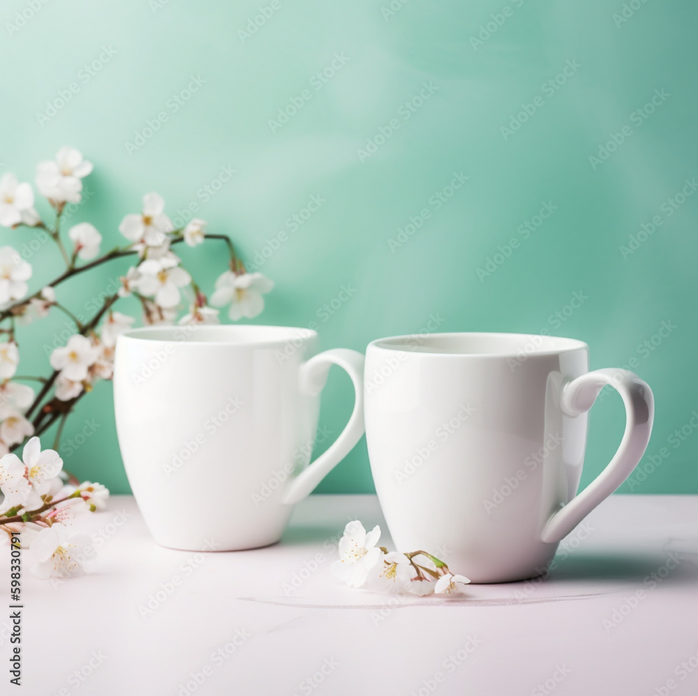 Two mugs mockup Two mugs mockup