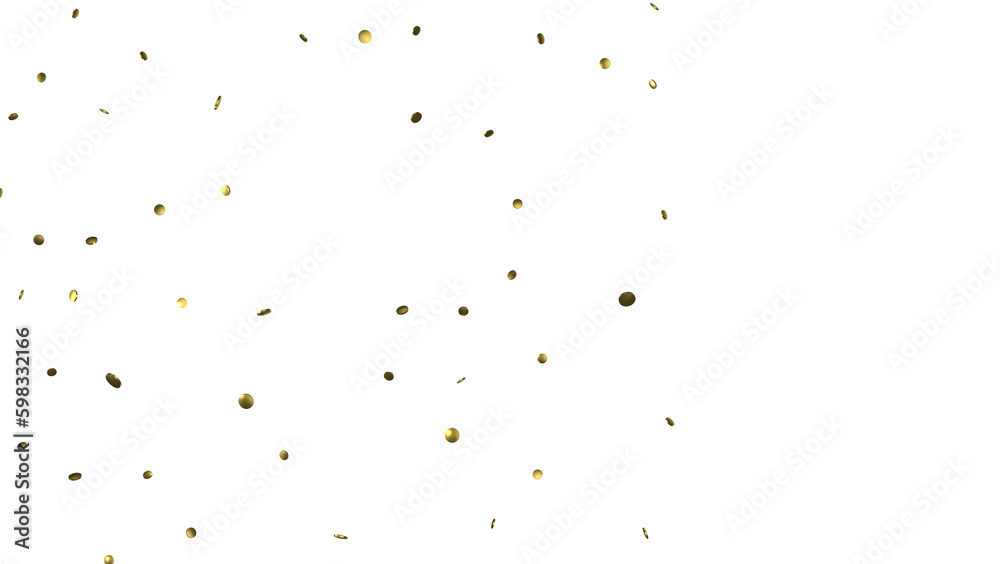 Gold confetti background, isolated on transparent background Gold confetti background, isolated on transparent background