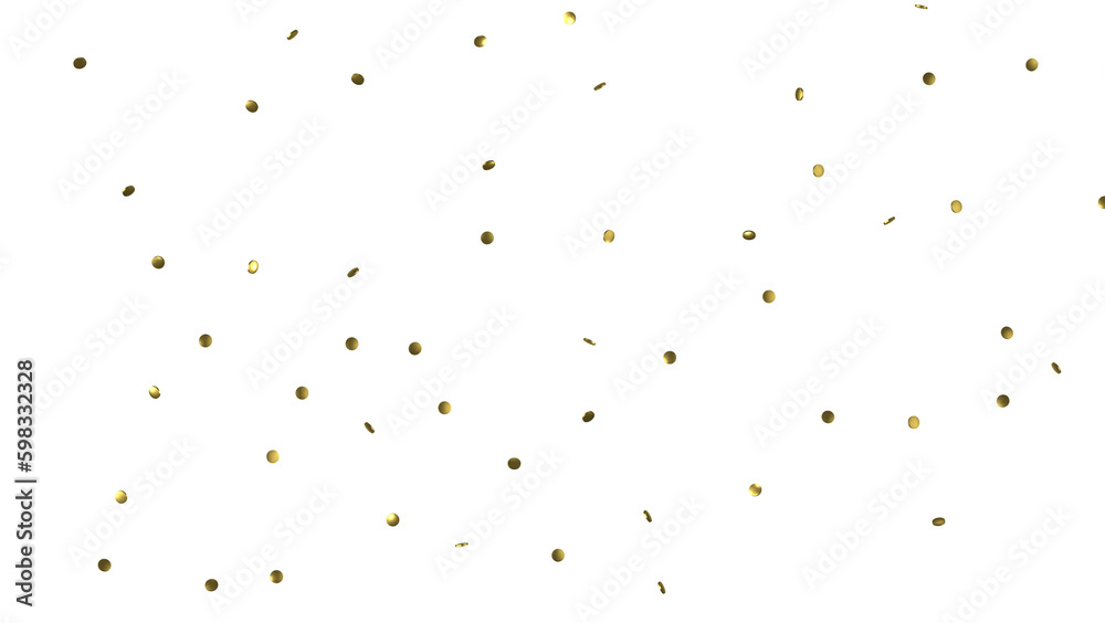 Gold confetti background, isolated on transparent background Gold confetti background, isolated on transparent background