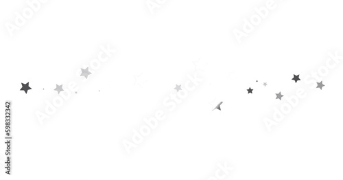 Silver stars falling from the sky. Abstract arc background. Glitter pattern for banner. - png transparent