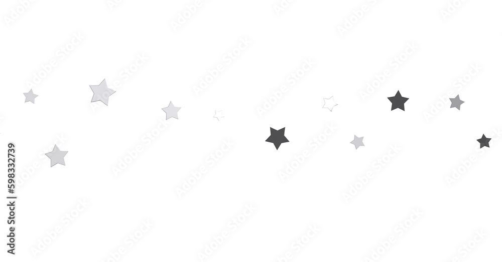 Silver star of confetti. - png transparent Silver star of confetti. - png transparent