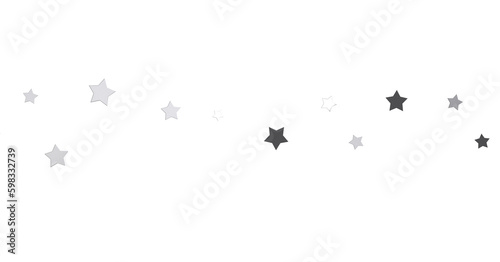 Silver star of confetti. - png transparent © vegefox.com