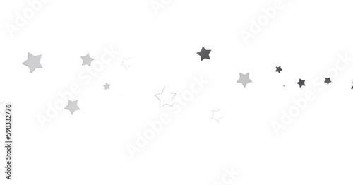 Silver star of confetti. - png transparent © vegefox.com