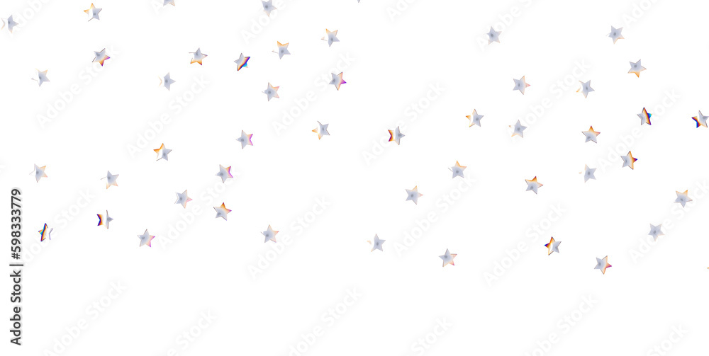 sparkling Christmas confetti falling isolated on white. magic shining flying stars glitter backdrop, sparkle border - png transparent