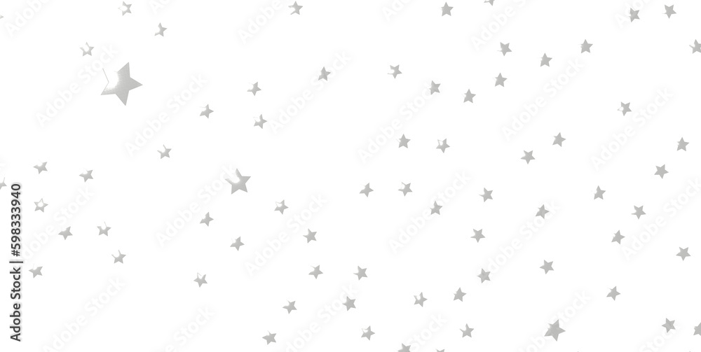 Seamless pattern with small silver stars on white background. - png transparent