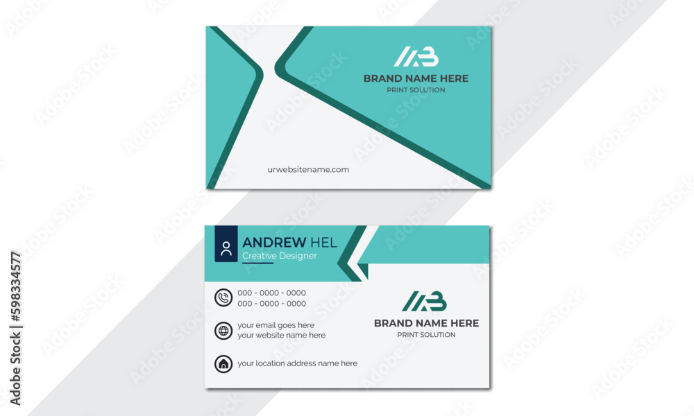 Visiting card vector illustration design for business and personal use with a modern card design company logo