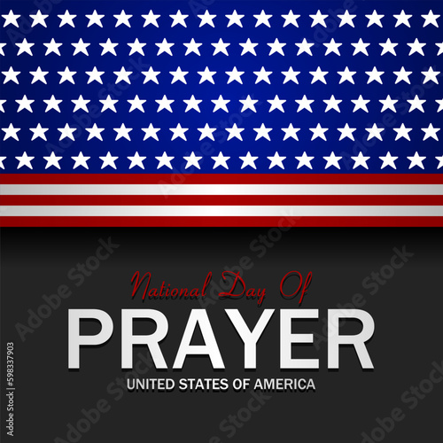 National day of prayer in United States. Suitable for Poster, Banners, background and greeting card. 